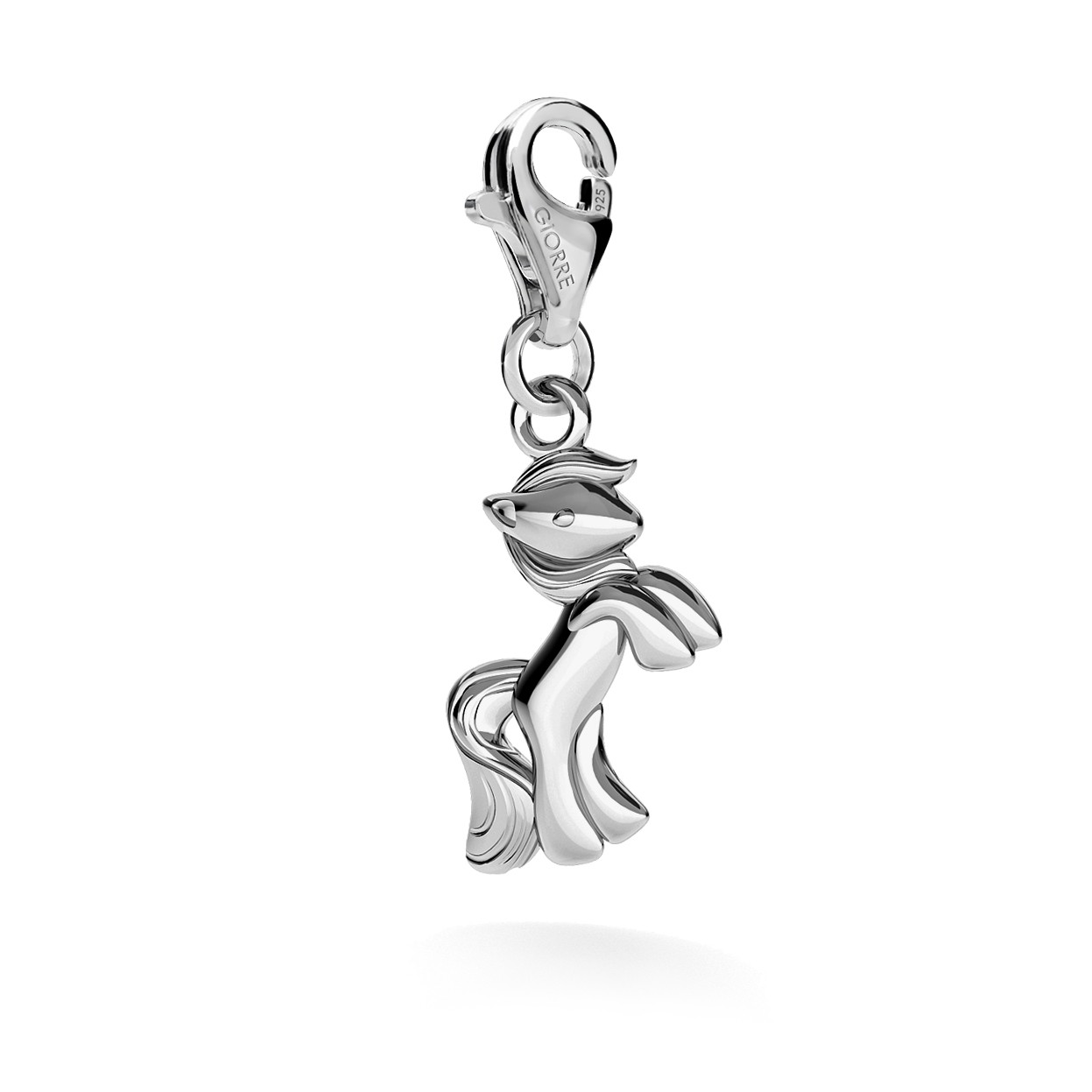 CHARM 75, PONY, SILVER 925, RHODIUM OR GOLD PLATED