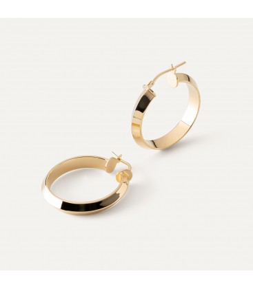 Round hoop earrings 2,5 cm with clasp, silver 925, XENIA x GIORRE