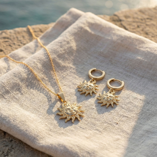 naszyjnik ze słońcem