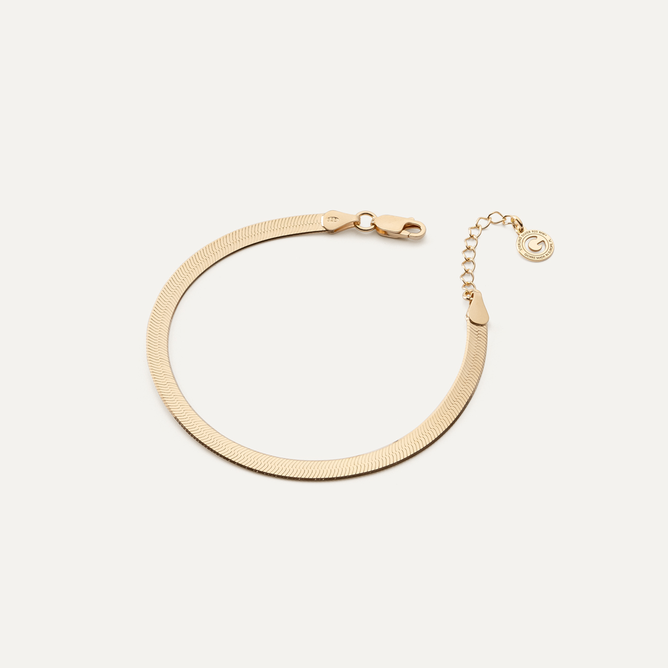 Bransoletka płaska taśma - XENIA x GIORRE, srebro 925 w złotym pokryciu