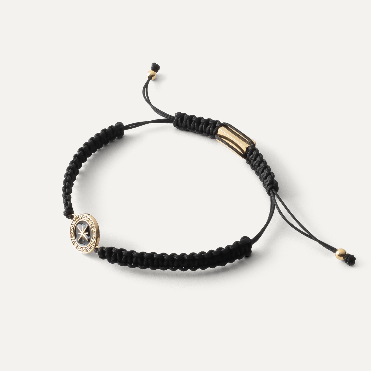 Kompasss armband mit harz, 925er Silber gelbvergoldet