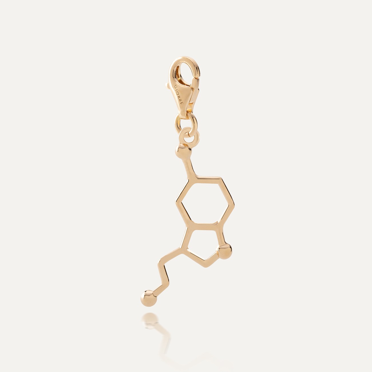 Charms zawieszka - serotonina, srebro 925 pokrycie złotem