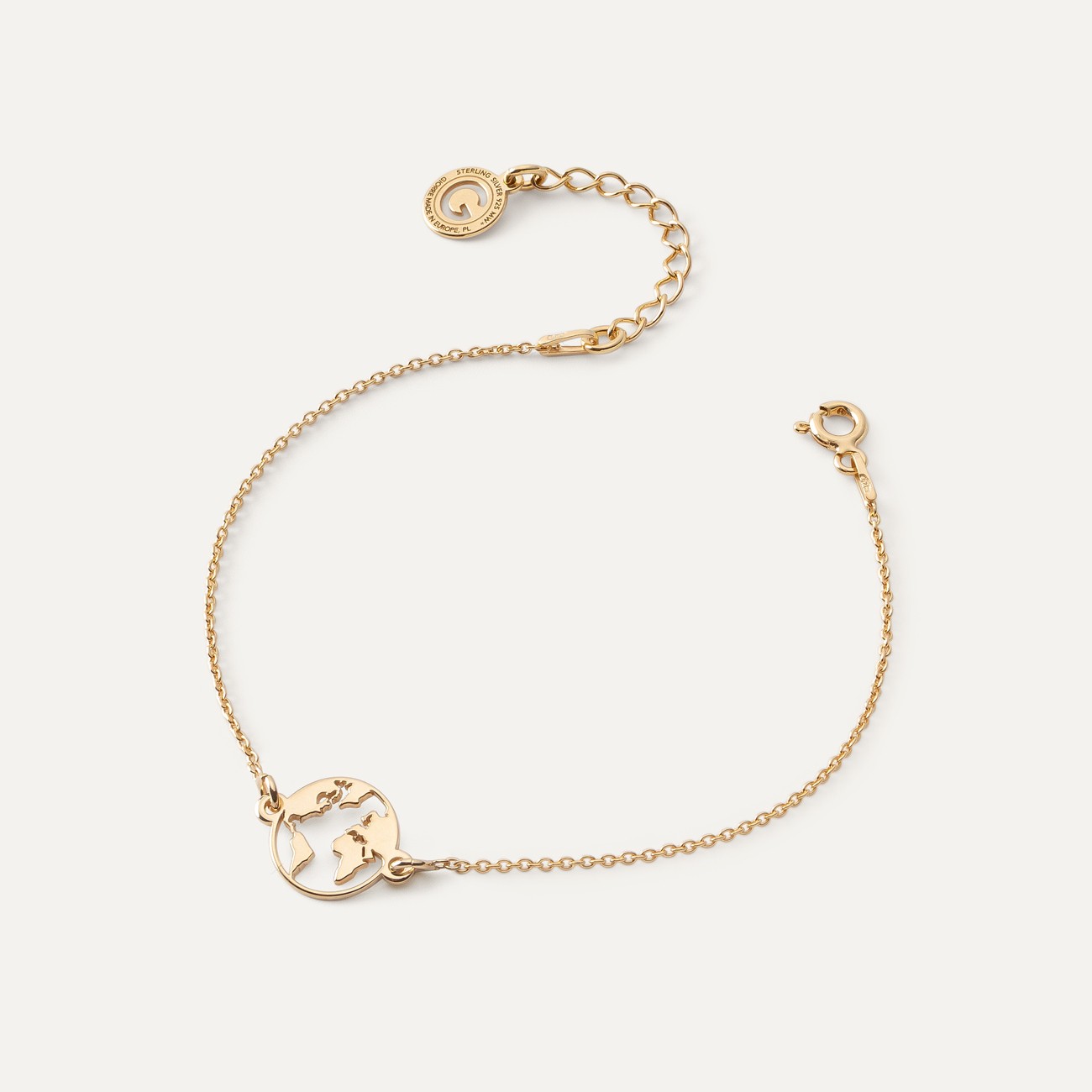 Armband - globus, 925er Silber gelbvergoldet