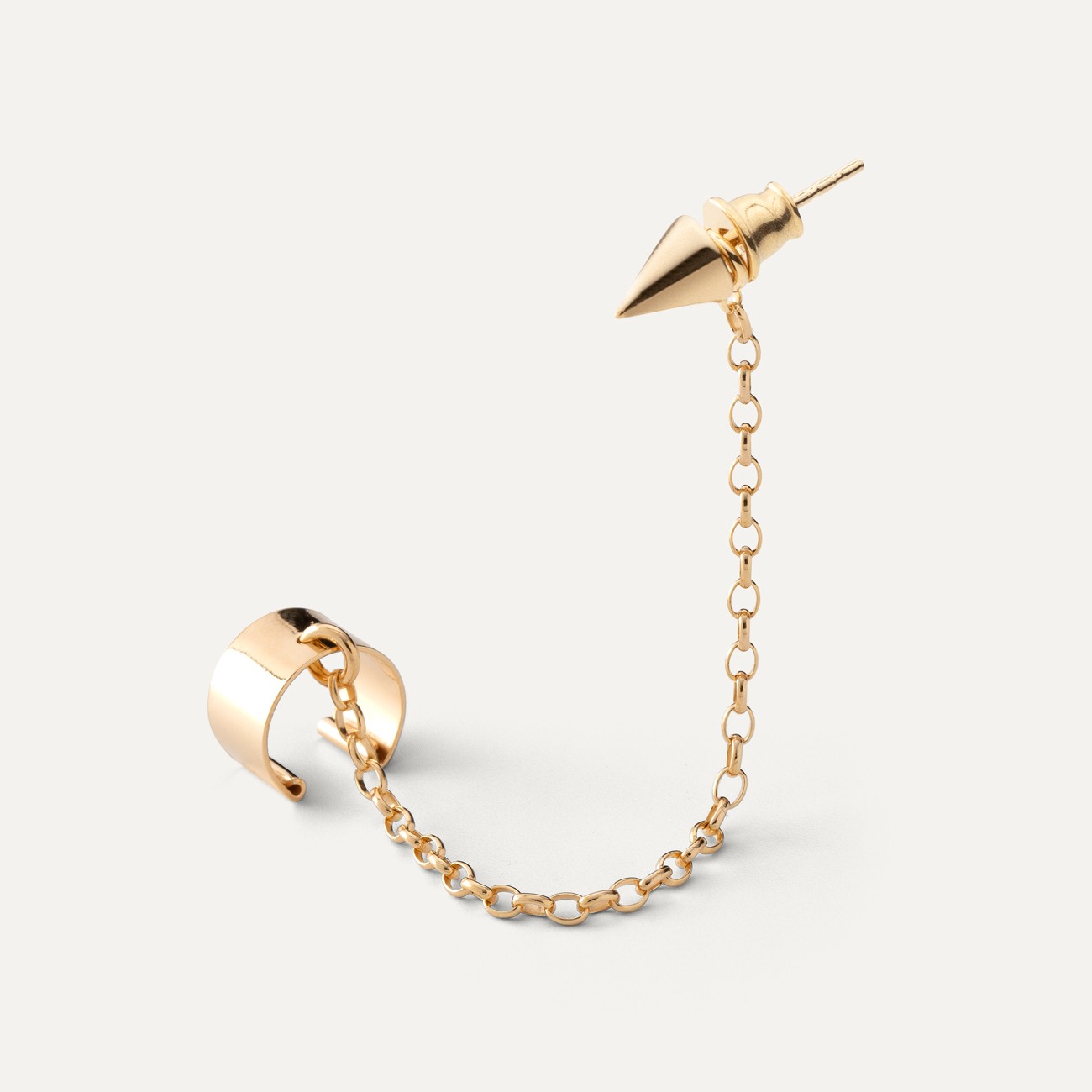 Ohrstulpe - Dübel, 925er Silber gelbvergoldet