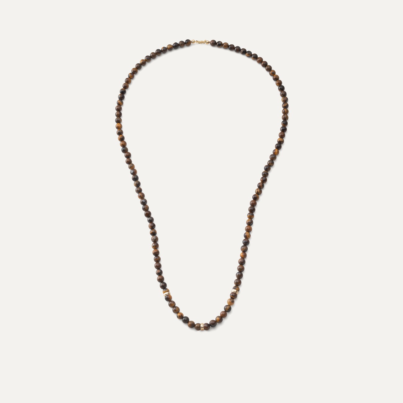 Halskette aus tigerauge gelbvergoldet