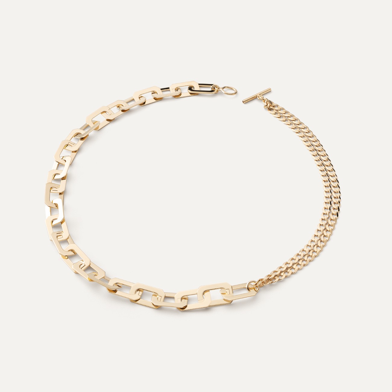 Halskette große glieder, sterling silber 925 gelbvergoldet