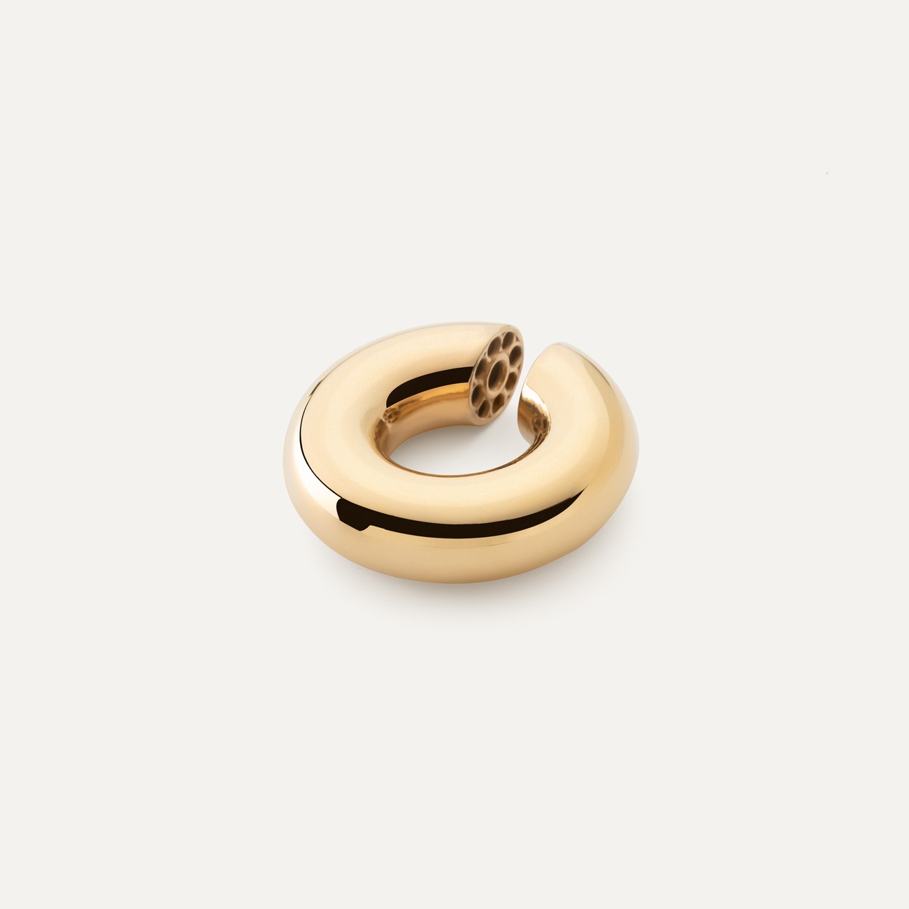 Donut ohrmanschette, 925er Silber, vergoldet
