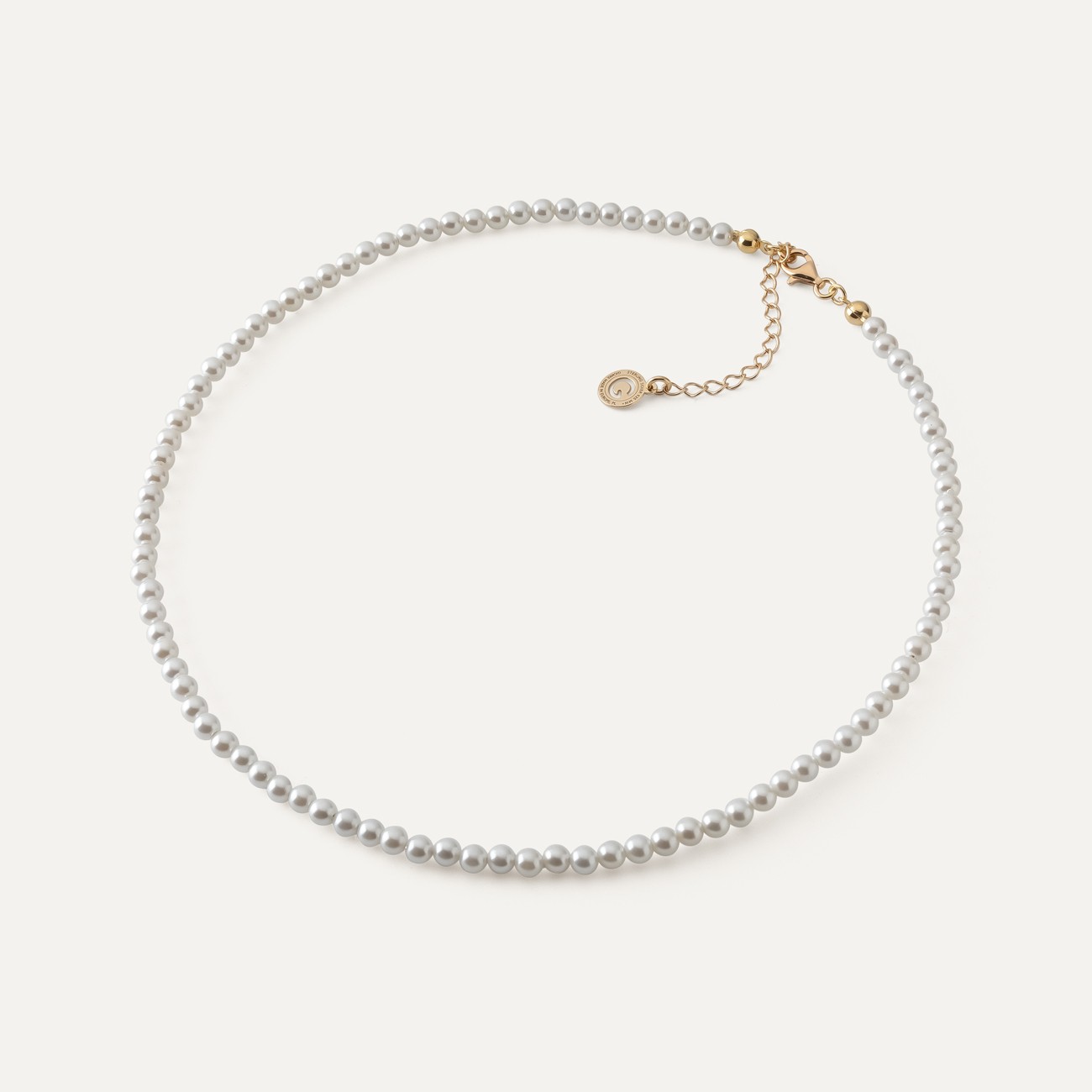 Perłowy choker, srebro 925 w złotym pokryciu