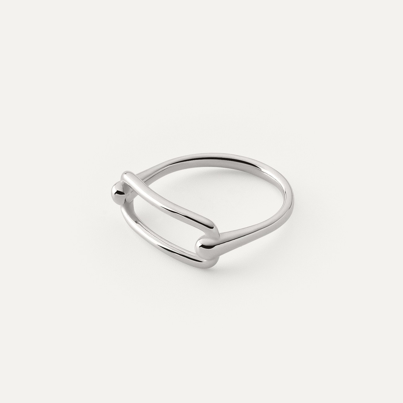 Rectangular ring platinum plated