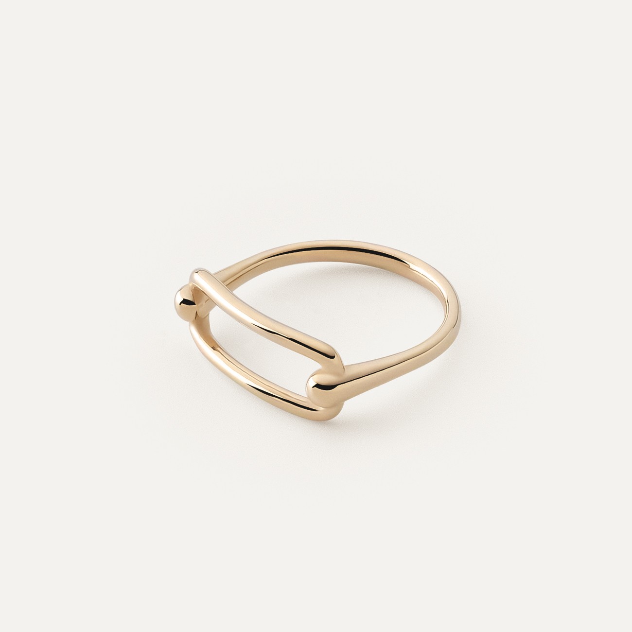 Rectangular ring gold plated