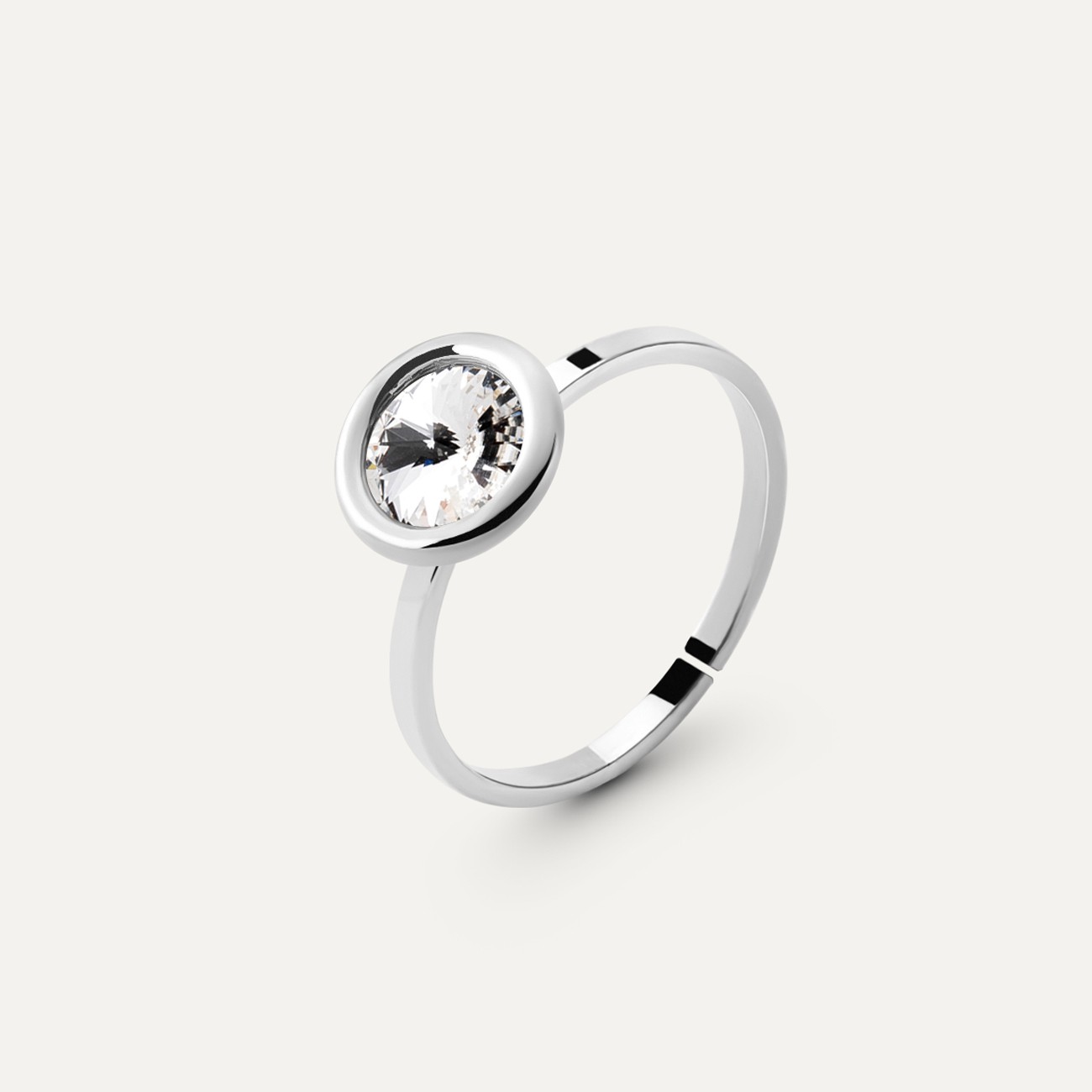 Rivoli - Ring, 925er Silber platiniert