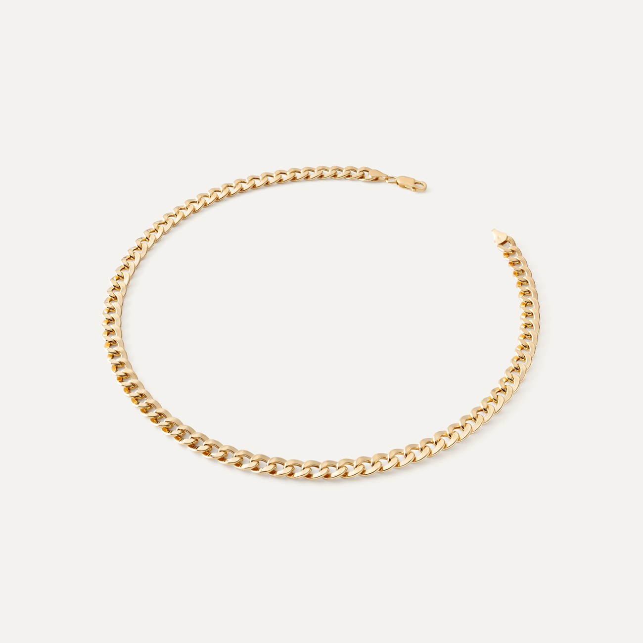 Silver chain - thick weave, 925 silver with gold plating