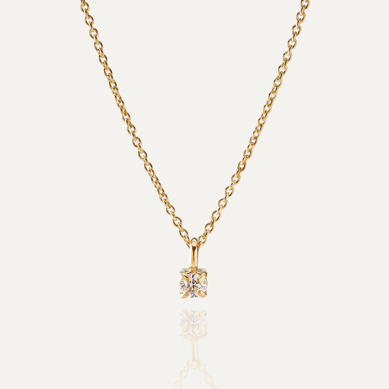 Halskette mit zirkonia silber 925 gelbvergoldet