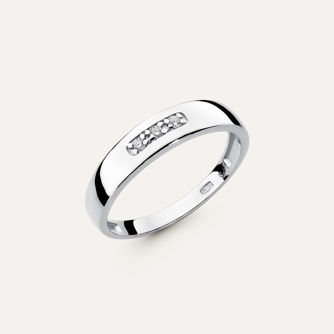 Gold Diamantring - Modern, gold 585 weiß 