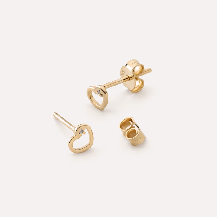 Kolczyki złote serduszka