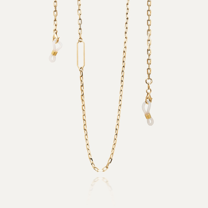 Kettenbrille, sterling silber 925 gelbvergoldet