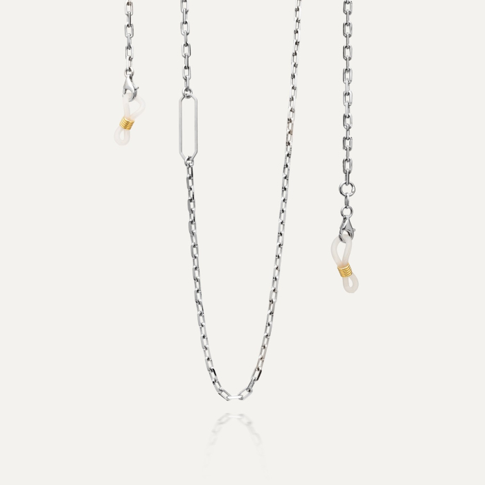 Łańcuszek do okularów 2 w 1 - srebro 925 w pokryciu platyną