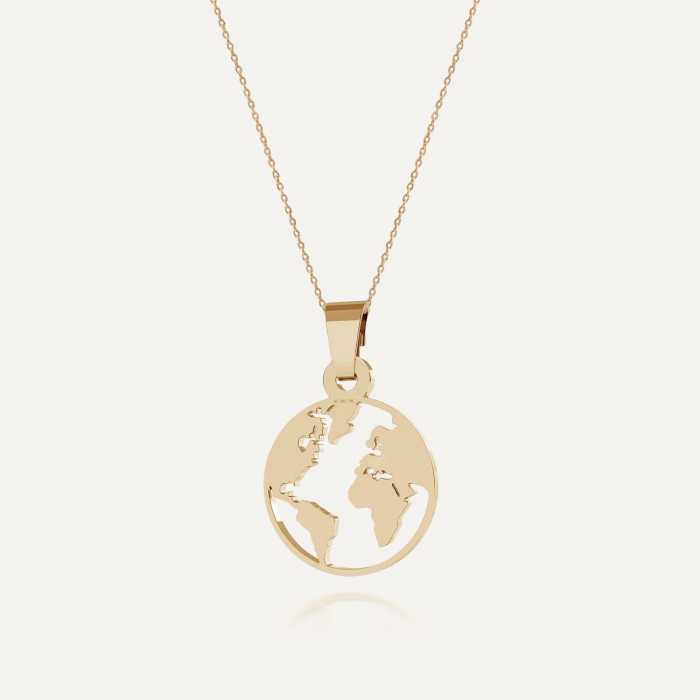 Gold necklace - Globe