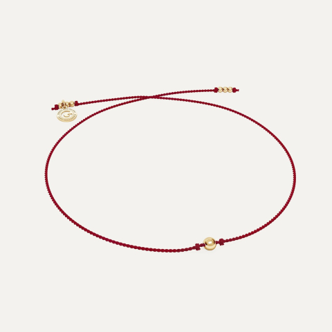 Bracelet with ball, sterling silver 925 gold plated