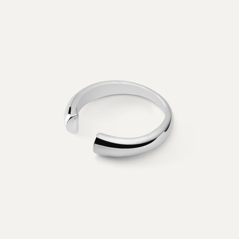 Open wedding ring - silver 925 platinum plated