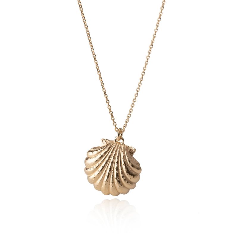 Shell necklace, 925 silver with gold plating| GIORRE 2599