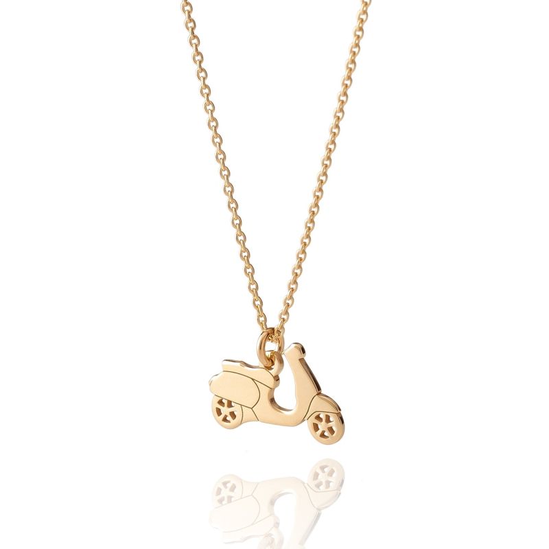 Scooter necklace, 925 silver with gold plating