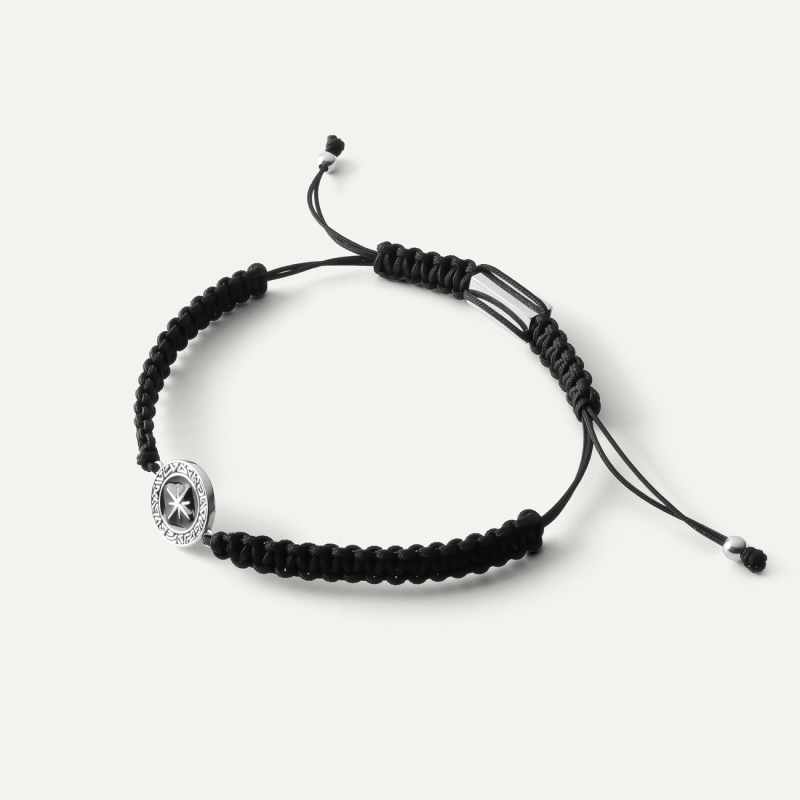 Kompasss armband mit harz, sterlingsilber 925, Platin