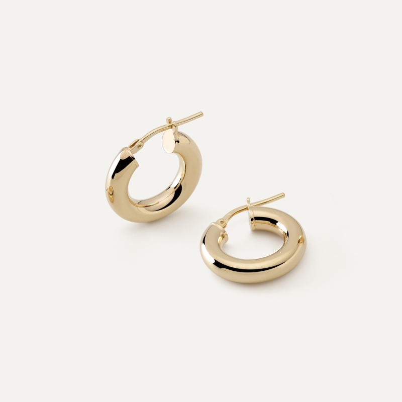 Runde reifen ohrringe 2 cm gelbvergoldet