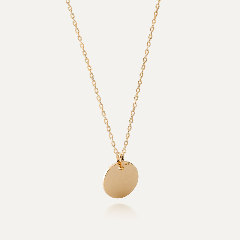 Runden halskette silber 925 gelbvergoldet