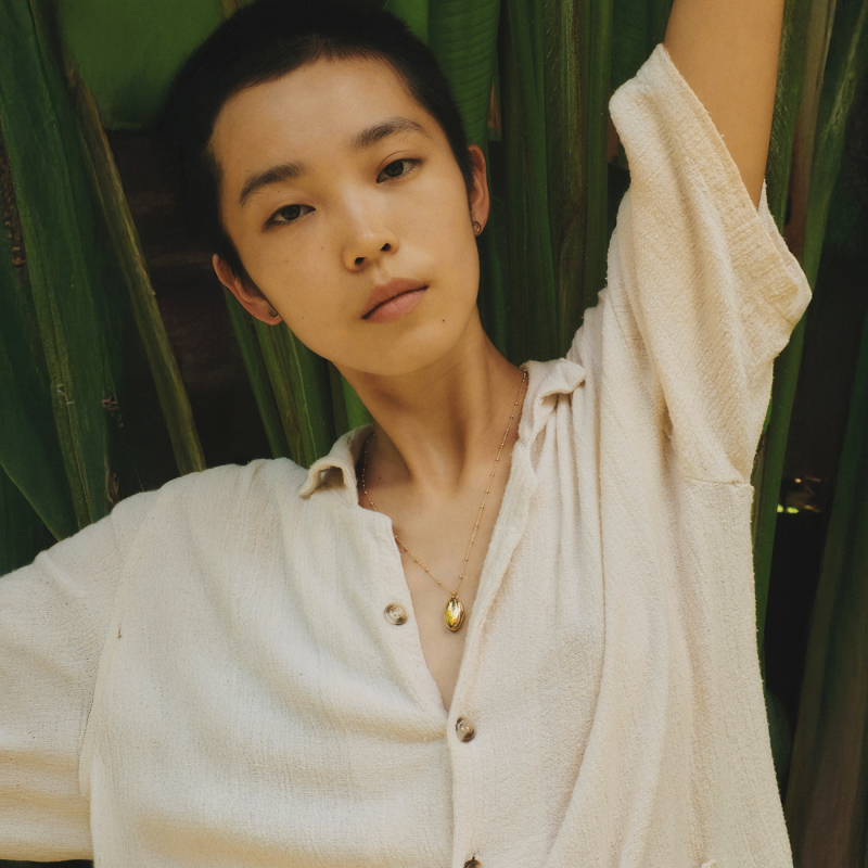 Locket pendant necklace with the symbol of the third eye chakra, sterling silver 925 gold plated                                    