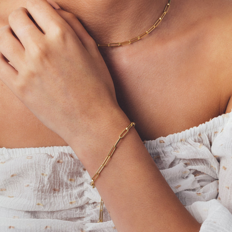 Silver bracelet - charms base gold plated                                    