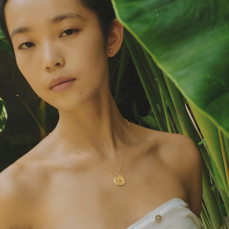 Sagittarius zodiac sign necklace, silver 925 gold plated                                    