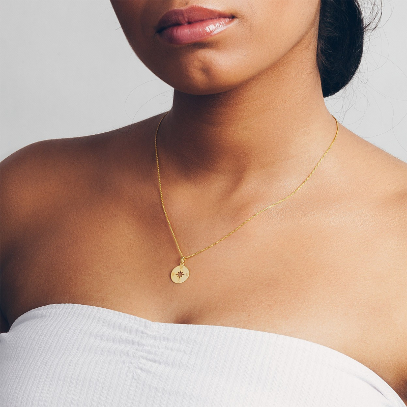 Gold celebrity necklace - wind rose gold 585                                    