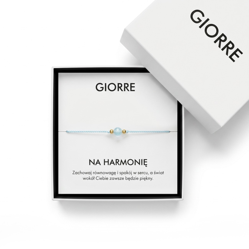 Harmony bracelet with aquamarine, Sterling Silver 925, gold plated                                                    