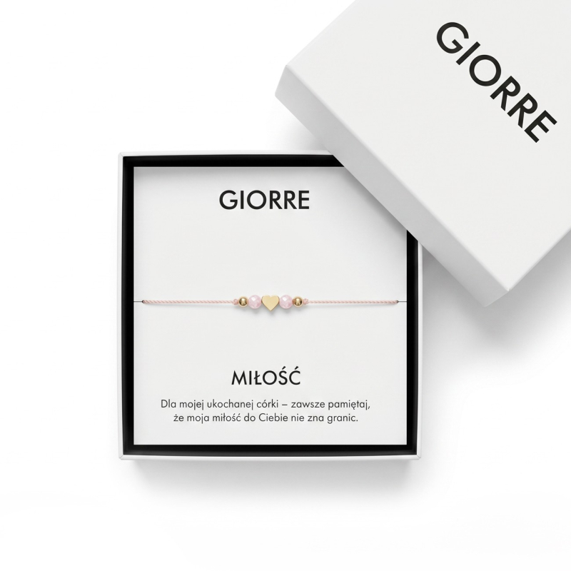 Love bracelet with pink opal, Sterling Silver 925, gold plated                                                    