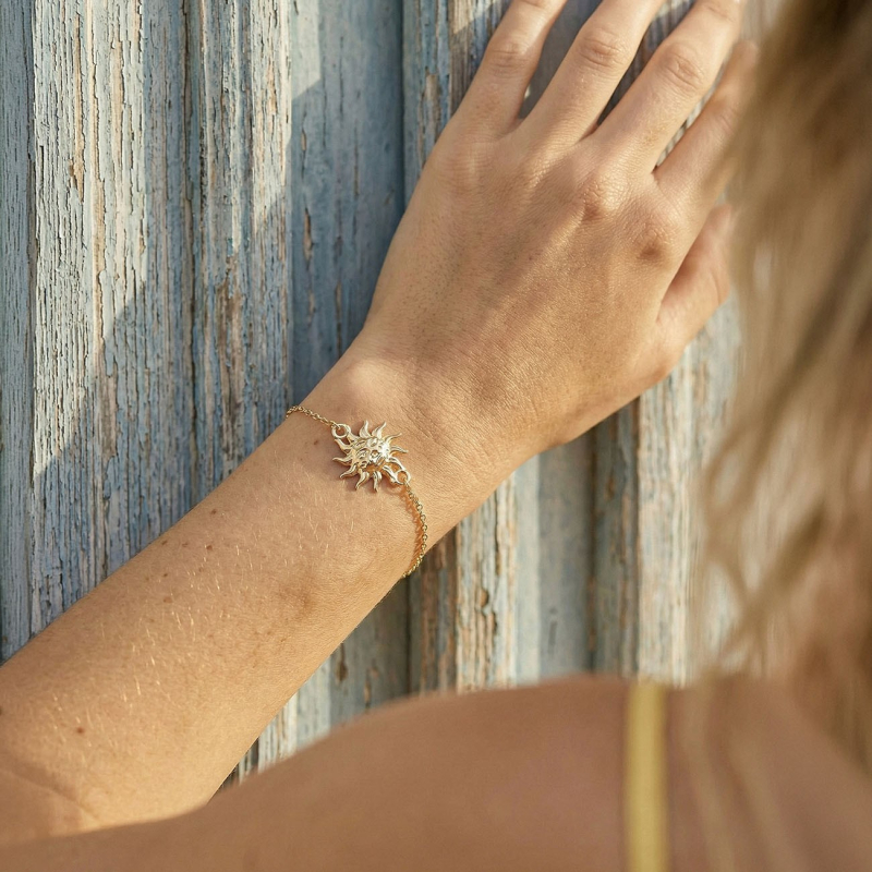 Sonnenarmband, sterlingsilber 925 gelbvergoldet                                    
