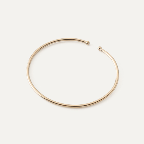 Delicate stiff bracelet gold plated