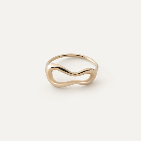 Delicate irregular ring gold plated