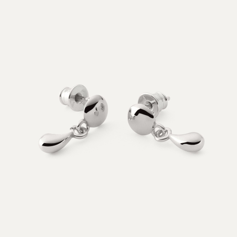 Hanging small teardrop earrings platinum plated