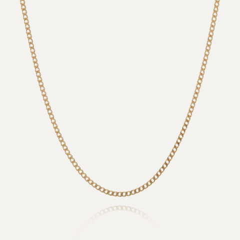 Diamond-cut chain, silver 925, gold-plated