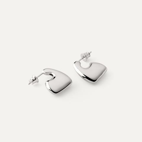 Small blown earrings platinum plated