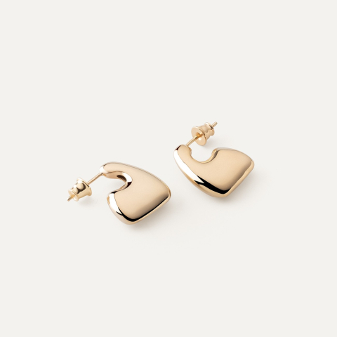 Small blown earrings gold plated