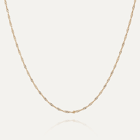 Singapore chain, sterling silver 925 gold plated