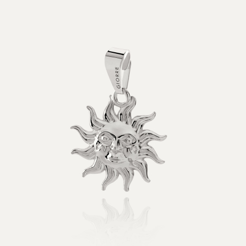 Sonnenanhänger, Silber 925 mit Platin beschichtet