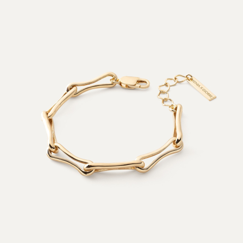 Thick chain bracelet - silver 925 gold plated