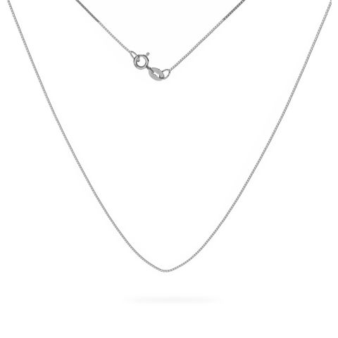 Venetian box chain, sterling silver 925 platinum plated