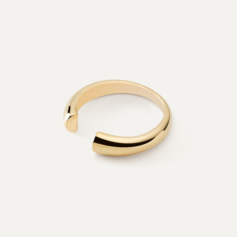 Open wedding ring - XENIA x GIORRE, silver 925 with gold plating