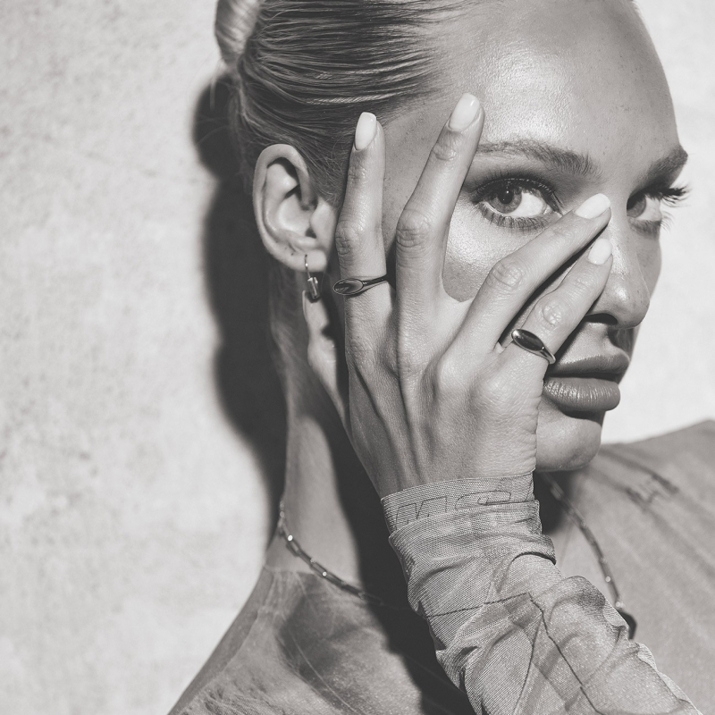 Oval ring - XENIA x GIORRE, silver 925 with gold plating                                    