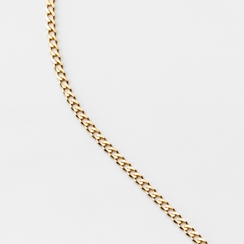 Silver men's square necklace - chain pancerka, silver 925 in gold plating                                    