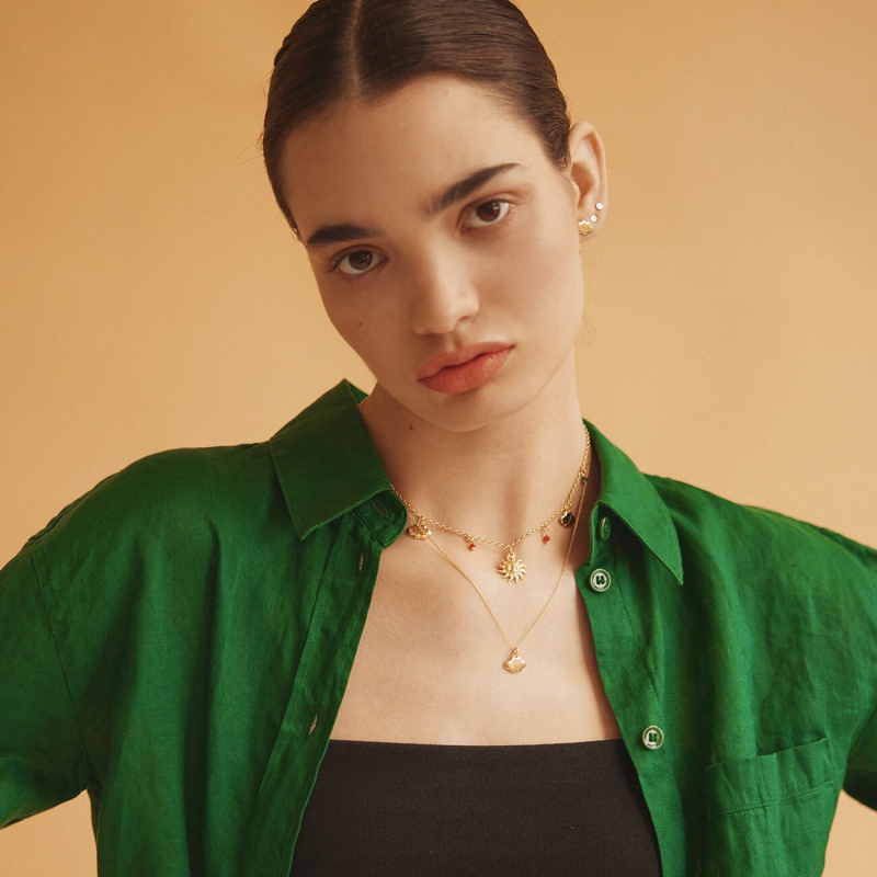 Srebrny naszyjnik chmurka w pokryciu platyną                                    